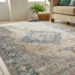 Xample Concept Looms Liberty Gold Washable Rug 160X230 Cm - Soft Velvet Feel, Low Pile 4mm, Durable Polyester, Machine Woven - thumbnail 5