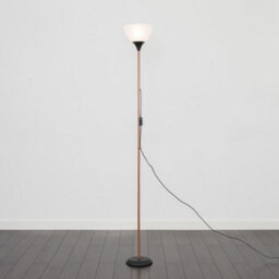 Valuelights Dalby Copper & Black Uplighter Floor Lamp With White Shade And Bulb - thumbnail 3