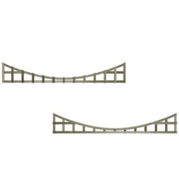 Premier Garden Supplies Concave Top Wooden Trellis Panel 6Ft X 1Ft (3 Pack) Standard Square Lattice Fencing Topper Extension For Climbing Plant Support - thumbnail 7