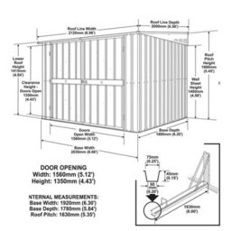 Waltons Globel 6 X 6 Metal Garden Bike Storage Locker - Green - thumbnail 3