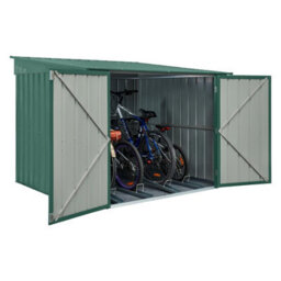 Waltons Globel 6 X 6 Metal Garden Bike Storage Locker - Green