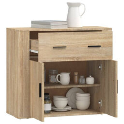 Vidaxl Sideboard Sonoma Oak 80X33X70 Cm Engineered Wood - thumbnail 7