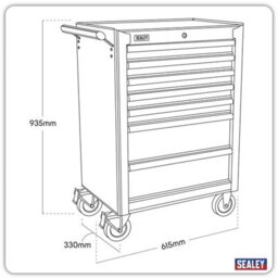 Sealey Ap2513B American Pro Topchest & Rollcab Combination 13 Drawer - Black/grey - thumbnail 2