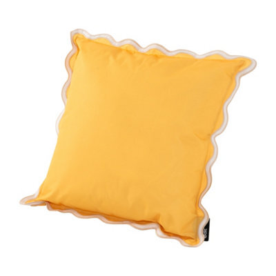 Hayward 50 X 50Cm Outdoor Cushion, Lemon Meringue Scalloped Edge Design, Shower-Resistant Square Cushion For Garden & Patio - image 1