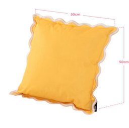 Hayward 50 X 50Cm Outdoor Cushion, Lemon Meringue Scalloped Edge Design, Shower-Resistant Square Cushion For Garden & Patio - thumbnail 2