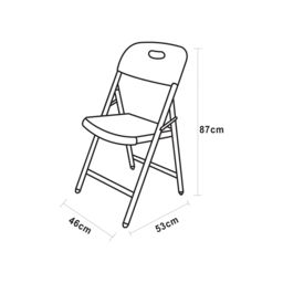Astano White Plastic Foldable Chair - thumbnail 8