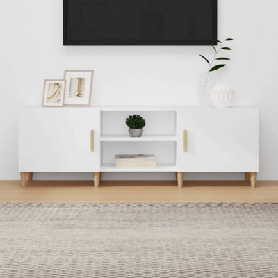 Berkfield Tv Cabinet White 150X30X50 Cm Engineered Wood - image 1