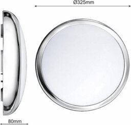 Paul Russells Led Slimline Bulkhead Light 12W 16W 20W 3Cct Ip65 Chrome Bezel Security Sensor Wall Ceiling Outdoor - thumbnail 7