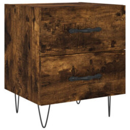 Berkfield Modern Bedside Cabinets 2 Pcs Smoked Oak 40X35X47.5 Cm Engineered Wood - thumbnail 5