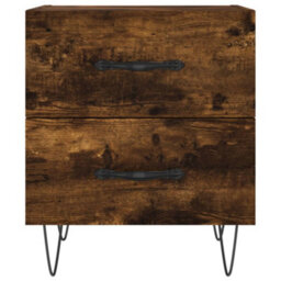 Berkfield Modern Bedside Cabinets 2 Pcs Smoked Oak 40X35X47.5 Cm Engineered Wood - thumbnail 6