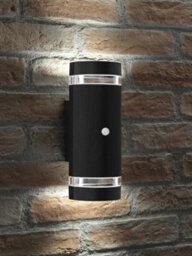 Auraglow Pir Motion Sensor Double Up & Down Wall Light - Florence - Light Grey - Cool White - thumbnail 4