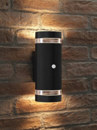 Auraglow Pir Motion Sensor Double Up & Down Wall Light - Florence - Light Grey - Cool White - thumbnail 3