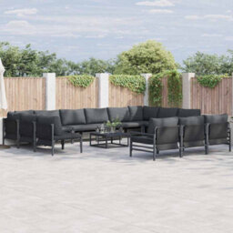 Berkfield Garden Sofa Set 13 Pcs Anthracite Steel