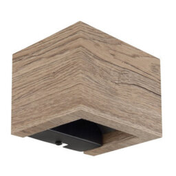 Luminosa Lighting Luminosa Alina Up & Down Wall Lamp Wood Look Dark Led 3000K - thumbnail 2