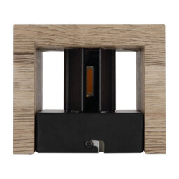Luminosa Lighting Luminosa Alina Up & Down Wall Lamp Wood Look Dark Led 3000K - thumbnail 5