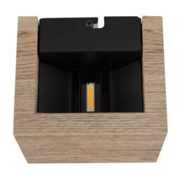 Luminosa Lighting Luminosa Alina Up & Down Wall Lamp Wood Look Dark Led 3000K - thumbnail 4