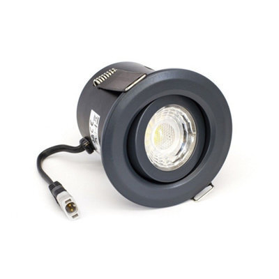 Anthracite 6W Led Downlight - 3K Warm White - Dimmable & Tilt Ip44 - Se Home - image 1
