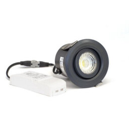 Anthracite 6W Led Downlight - 3K Warm White - Dimmable & Tilt Ip44 - Se Home - thumbnail 3