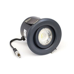 Anthracite 6W Led Downlight - 3K Warm White - Dimmable & Tilt Ip44 - Se Home