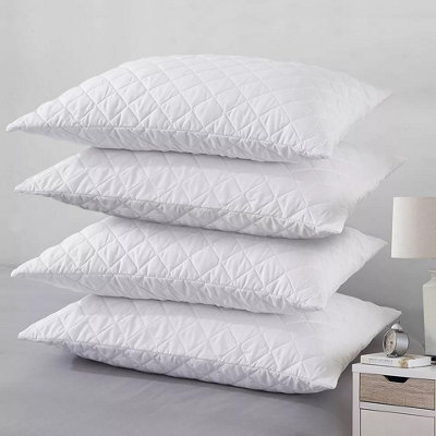 Ameha Pack Of 4 Quilted Pillows Hotel Quality Luxury Soft Anti Allergic Indoor/outdoor Filled Pillow - image 1