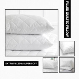 Ameha Pack Of 4 Quilted Pillows Hotel Quality Luxury Soft Anti Allergic Indoor/outdoor Filled Pillow - thumbnail 3