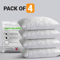 Ameha Pack Of 4 Quilted Pillows Hotel Quality Luxury Soft Anti Allergic Indoor/outdoor Filled Pillow - thumbnail 2