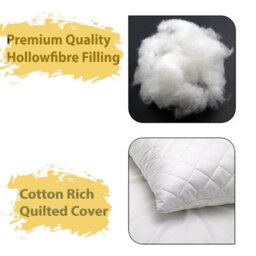Ameha Pack Of 4 Quilted Pillows Hotel Quality Luxury Soft Anti Allergic Indoor/outdoor Filled Pillow - thumbnail 7