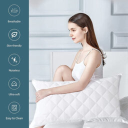 Ameha Pack Of 4 Quilted Pillows Hotel Quality Luxury Soft Anti Allergic Indoor/outdoor Filled Pillow - thumbnail 8