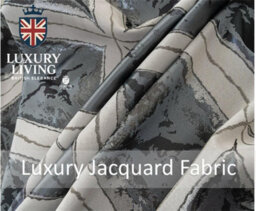 Luxury Living Luxury Diamond Jacquard Fully Lined Ring Top Curtains With Metallic Thread 168Cm X 183Cm Charcoal/silver - thumbnail 2