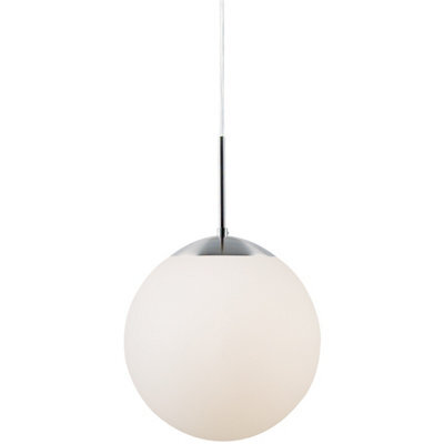Nordlux Cafe Glass Pendant Light Hand Blown Glass White,mains - image 1