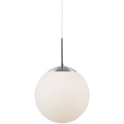 Nordlux Cafe Glass Pendant Light Hand Blown Glass White,mains - thumbnail 1
