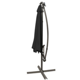 Sundaze 3M Black Garden Banana Parasol Cantilever Umbrella With Solar Led Lights Outdoor Patio - thumbnail 4