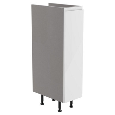 Westport Gloss White Modern Freestanding Bathroom & Wet Room Base Unit (W)195mm (H)820mm - image 1
