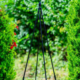 Woodside 1.8M Metal Garden Tepee Obelisk, Steel Climbing Plant Support Trellis - thumbnail 2