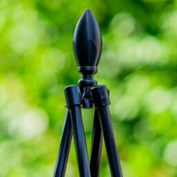 Woodside 1.8M Metal Garden Tepee Obelisk, Steel Climbing Plant Support Trellis - thumbnail 4