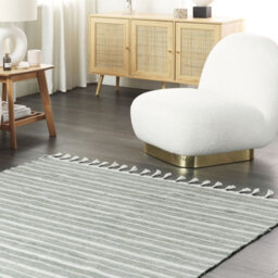 Wyld And Coco Green Area Rug 140 X 200 Cm Handwoven Recycled Stripe - Flat Woven Synthetic. - thumbnail 2