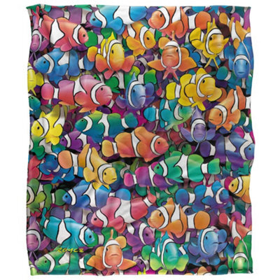 Royce Mcclure Clowning Around Clown Fish Silky Supersoft Blanket Multicoloured (152Cm X 127Cm) - image 1