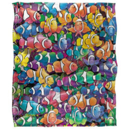 Royce Mcclure Clowning Around Clown Fish Silky Supersoft Blanket Multicoloured (152Cm X 127Cm) - thumbnail 1