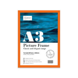A3 Orange Picture Frame Fits A3 (29.7 X 42Cm - 11.7 X 16.5In) Poster, Photo, Artwork, Or Print. - thumbnail 1