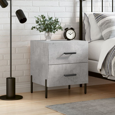 Berkfield Bedside Cabinet Concrete Grey 40X35X47.5 Cm Engineered Wood - image 1