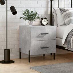Berkfield Bedside Cabinet Concrete Grey 40X35X47.5 Cm Engineered Wood - thumbnail 1