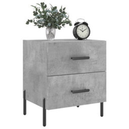 Berkfield Bedside Cabinet Concrete Grey 40X35X47.5 Cm Engineered Wood - thumbnail 3