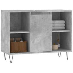 Berkfield Bathroom Cabinet Concrete Grey 80X33X60 Cm Engineered Wood - thumbnail 3