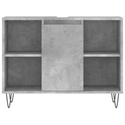 Berkfield Bathroom Cabinet Concrete Grey 80X33X60 Cm Engineered Wood - thumbnail 5
