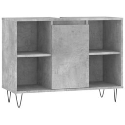 Berkfield Bathroom Cabinet Concrete Grey 80X33X60 Cm Engineered Wood - thumbnail 2