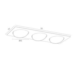 Luminosa Lighting Luminosa Olimp Plus Gu10 Triple Recessed Downlight Black Structure - thumbnail 3