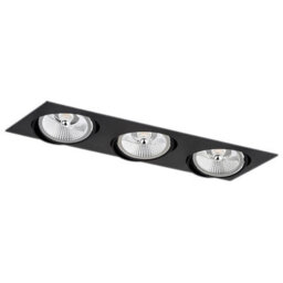 Luminosa Lighting Luminosa Olimp Plus Gu10 Triple Recessed Downlight Black Structure - thumbnail 2