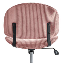 Beliani Office Chair Kiana Corduroy Pink - thumbnail 6