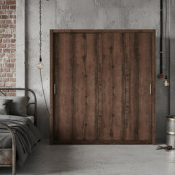Spacious Bono Sz200 Sliding Door Wardrobe Practical Contemporary Bedroom Monastery Oak - thumbnail 3