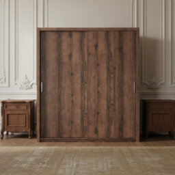 Spacious Bono Sz200 Sliding Door Wardrobe Practical Contemporary Bedroom Monastery Oak - thumbnail 2